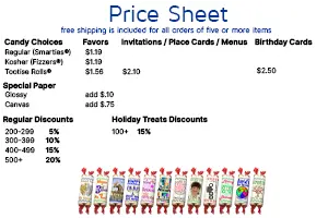 Price Sheet